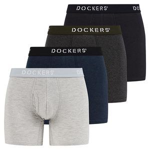 NEW Dockers Men's Underwear Cotton Stretch Boxer Briefs for Men Pack of 4